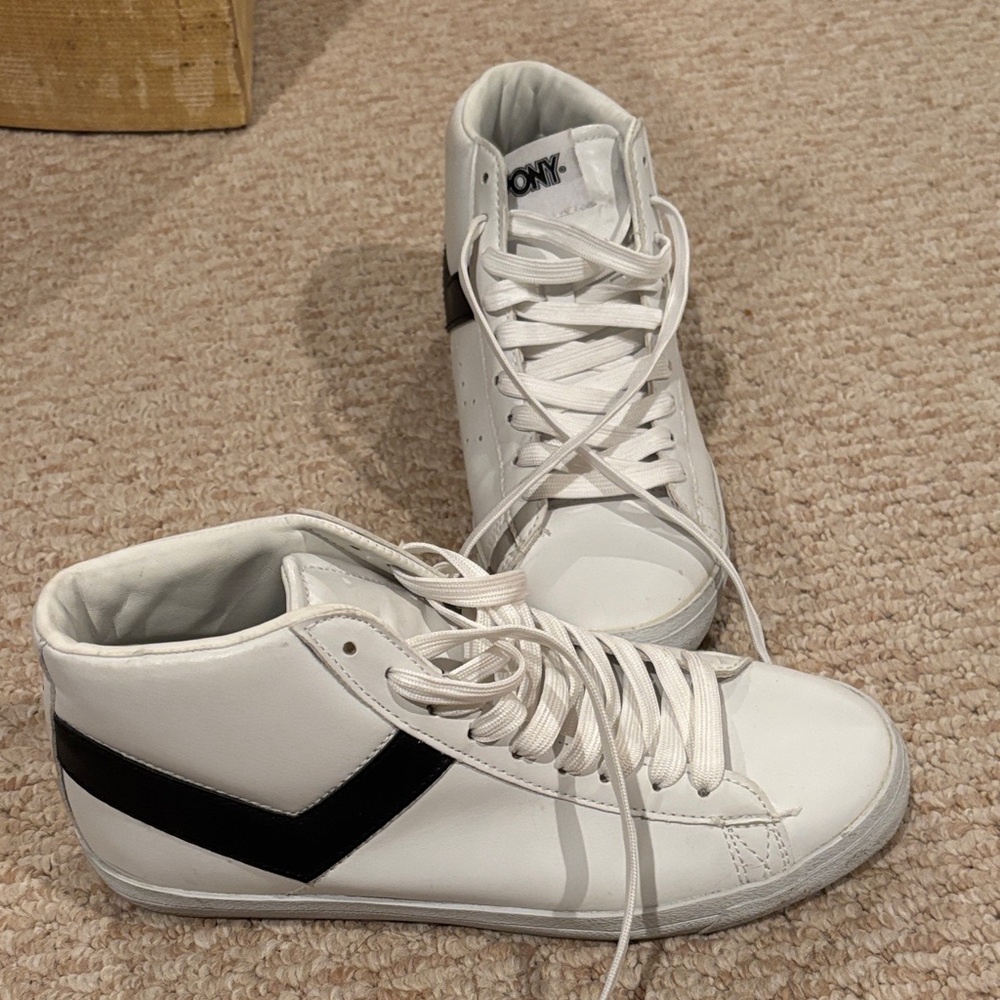 Pony White and Black Women's Sneakers